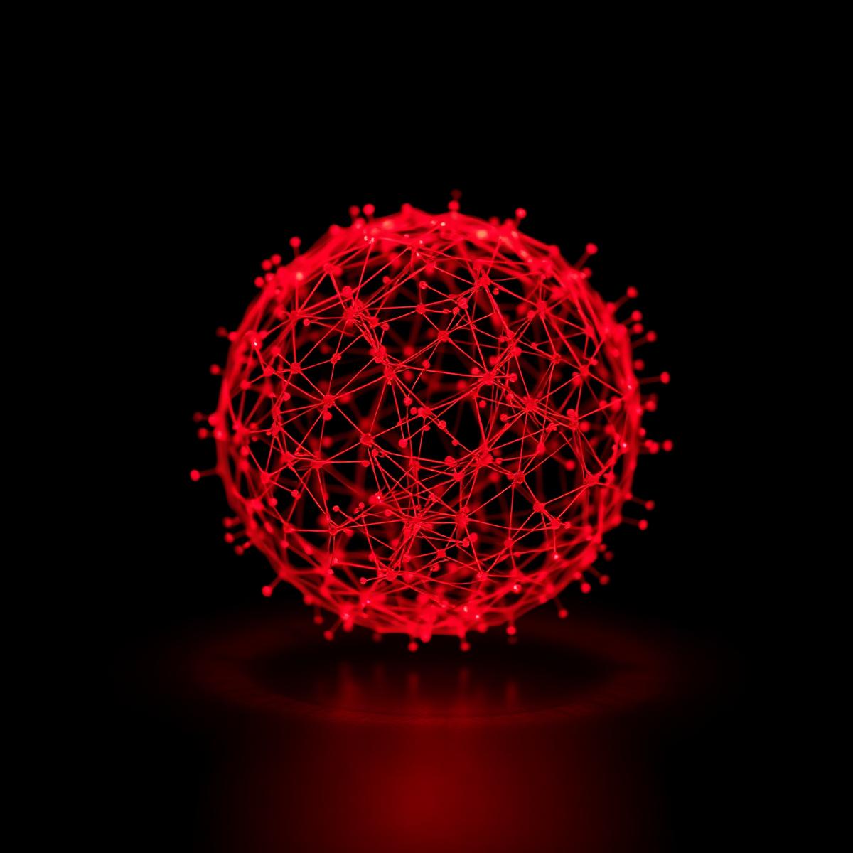 Neural network sphere representing intelligent systems